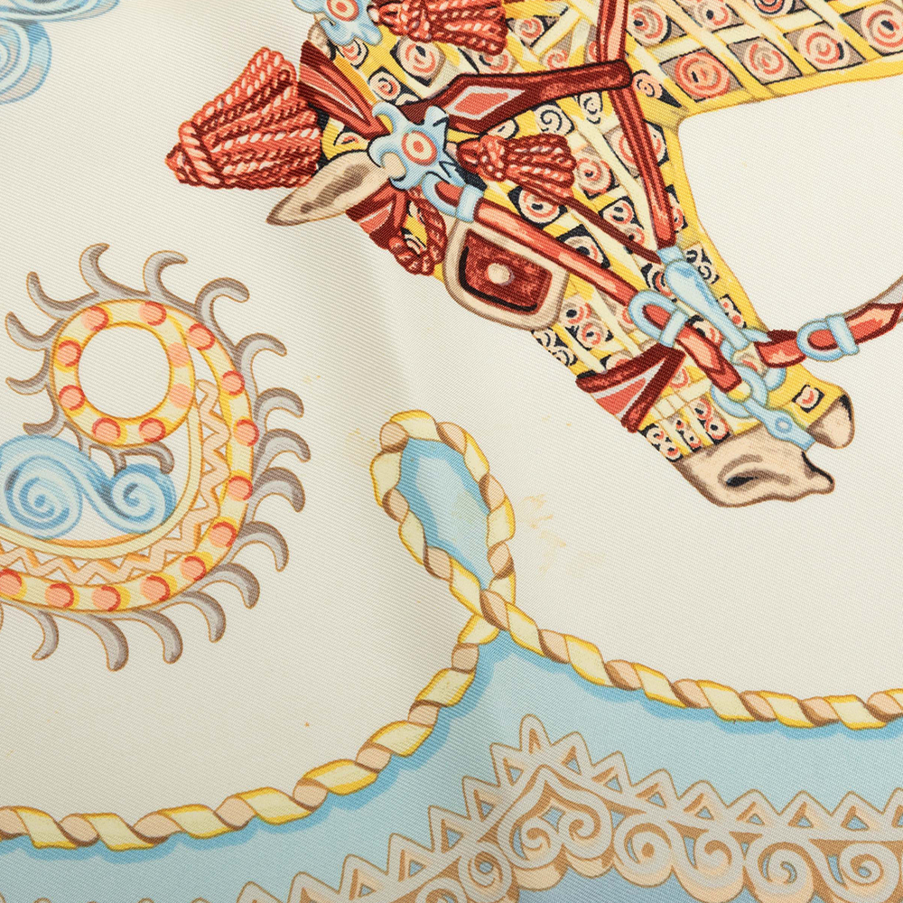 Pre-Loved Hermes Paperoles Silk Scarf 90 - Picture 5 of 9